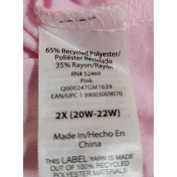 Terra Sky Chevrolet Corvette Tshirt Pink Plus Size 2X (20W-22W) Cap Sleeve 1323 - Picture 5 of 6